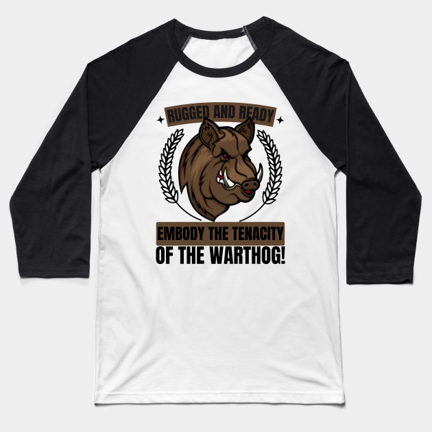 Warthog Baseball T-Shirt by Pearsville